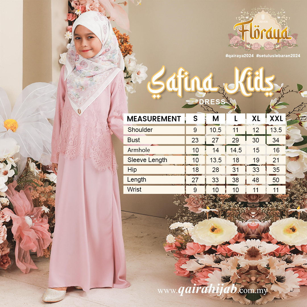 JUBAH SAFINA KIDS- JFK02 (DUSTY PINK)